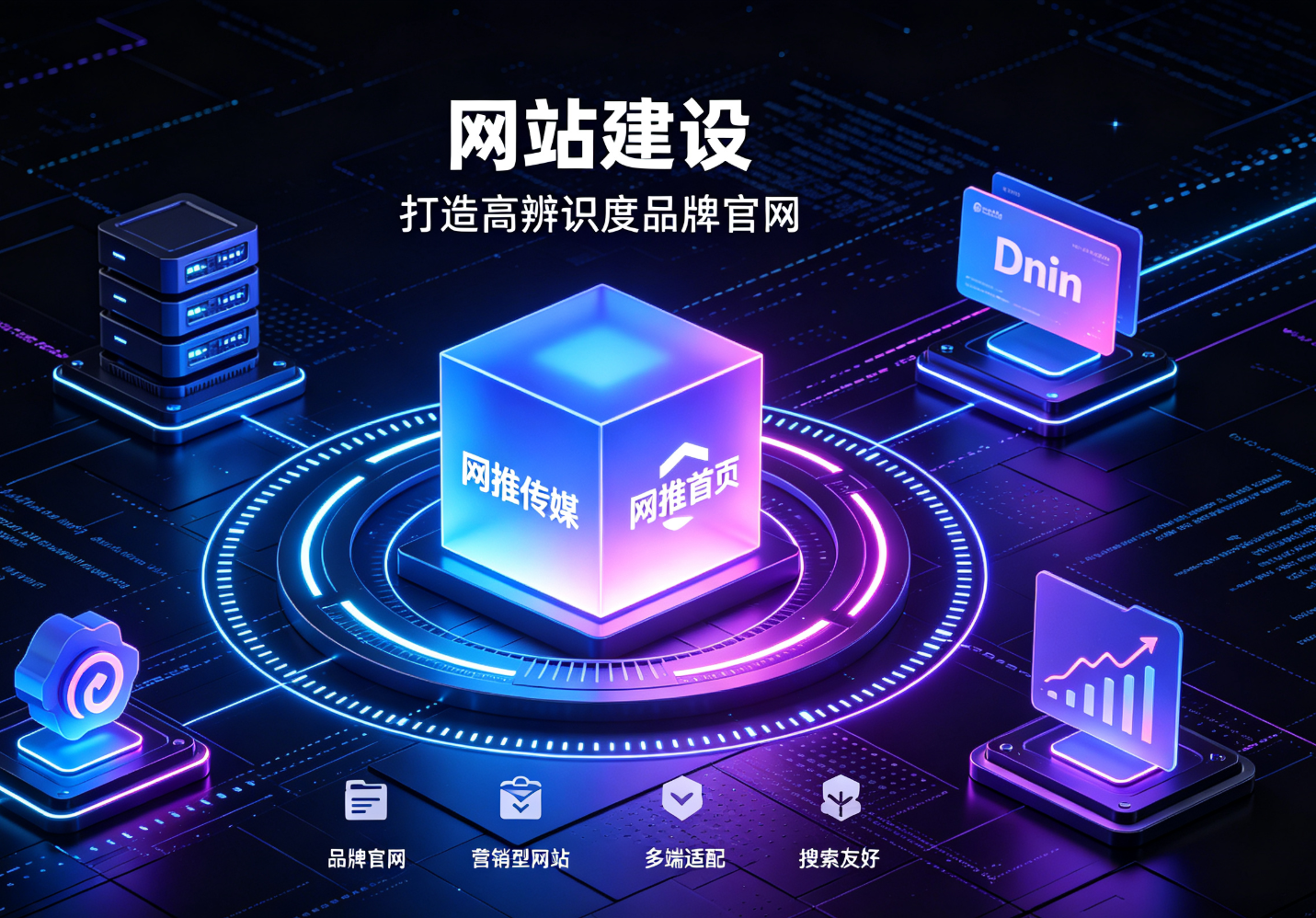 网推传媒网站建设项目案例展示 - 企业官网界面